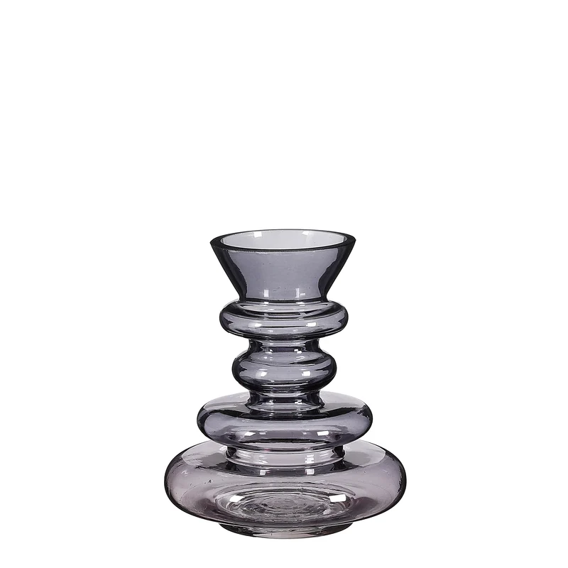 Ivor vaas glas d.bruin - h16xd14cm