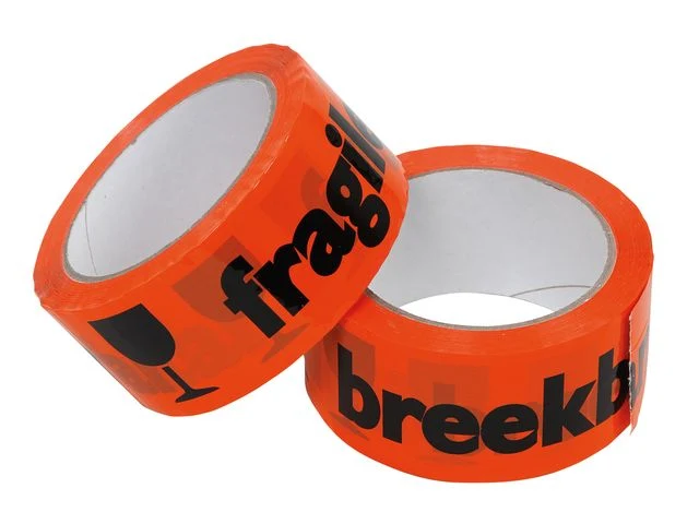 Rol Waarschuwingstape IEZZY breekbaar 50mmx66m oranje/zwart
