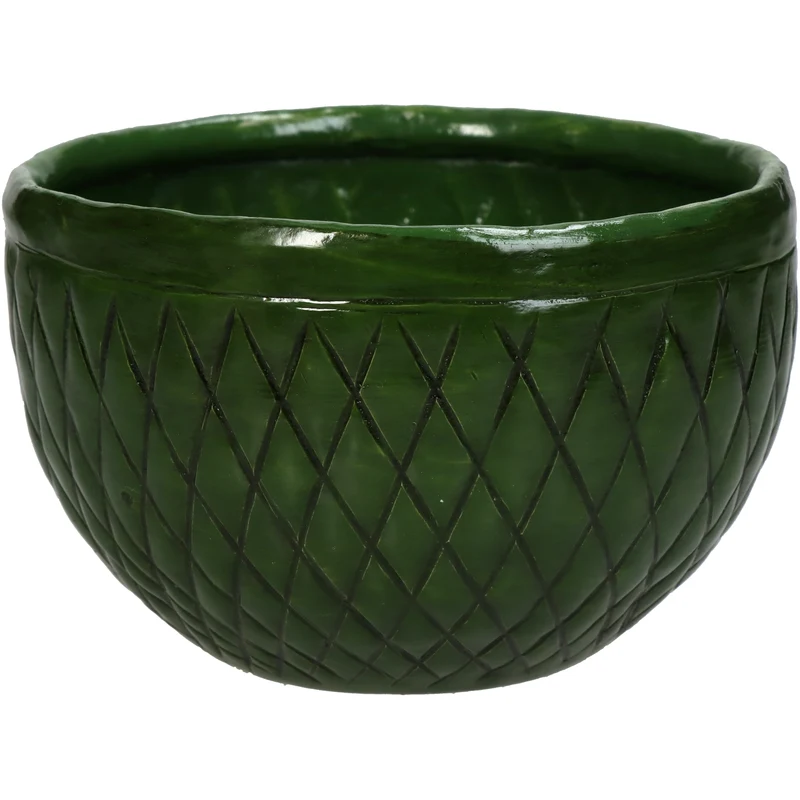 Planter Aluminium Green 11.5x11.5x8cm