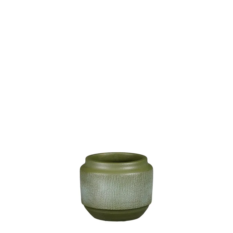 Aveiro pot rond d.groen - h13xd15cm