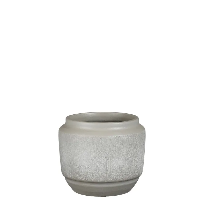 Aveiro pot rond l.grijs - h17xd21cm
