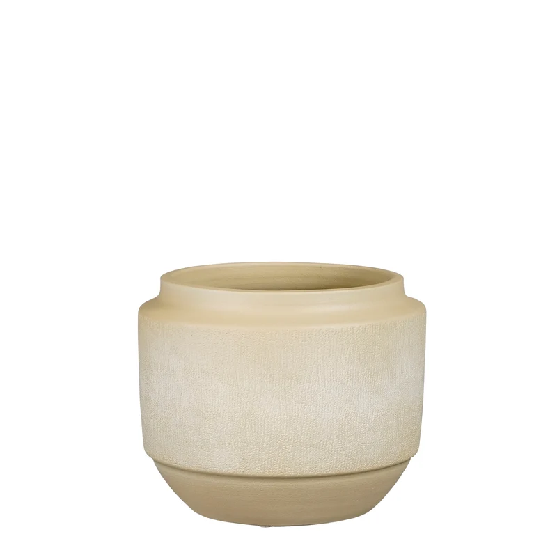 Aveiro pot rond taupe - h21xd25cm