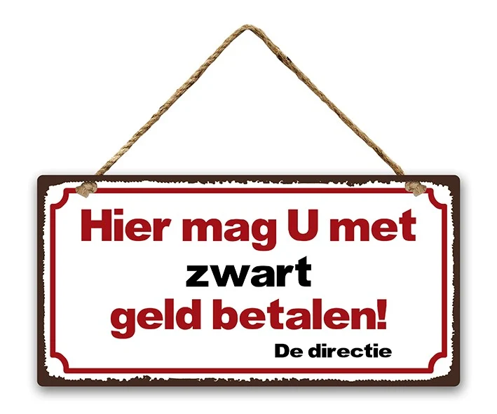 Wall Hanger Metal Zwart Geld 30x15cm