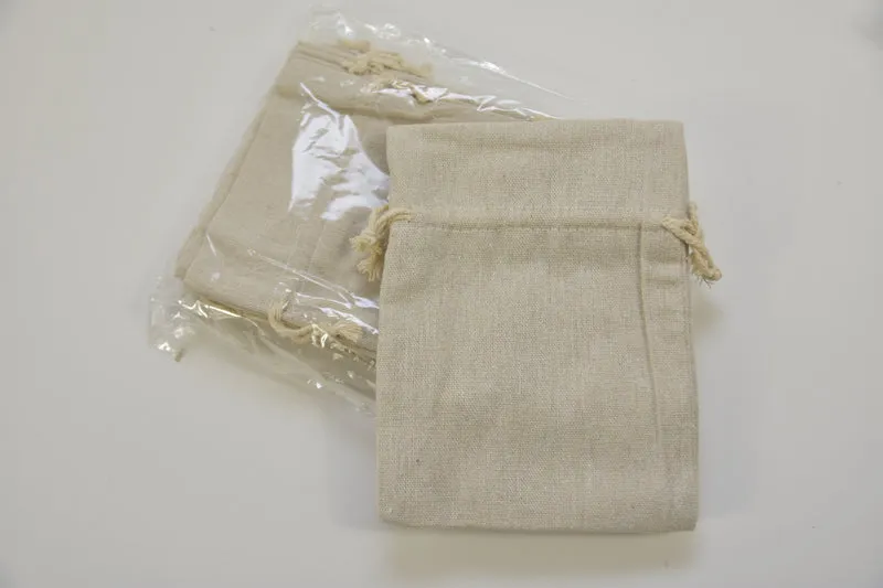 Katoenen zakje 12x17cm naturel 10 stuks