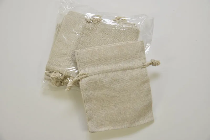 Katoenen zakje 9x12cm naturel 10 stuks