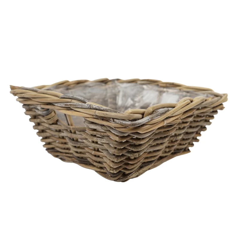 Kubu mand laag vierkant naturel 40 x 40 x 17 cm