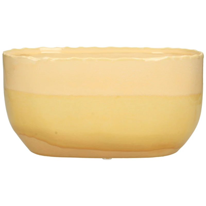 Planter Fine Earthenware Yellow 26x14x13.5cm