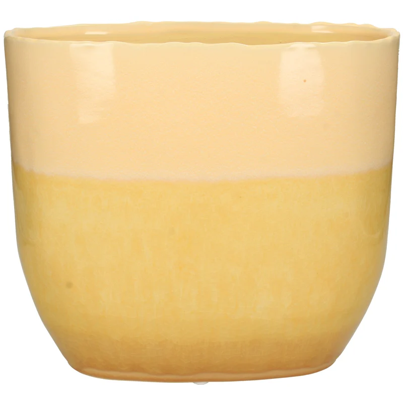 Planter Fine Earthenware Yellow 27x14x24.5cm