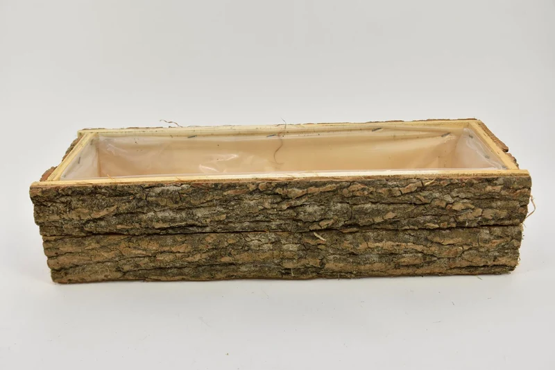 Houten tray RH ''schors'' 50x17x11cm naturel