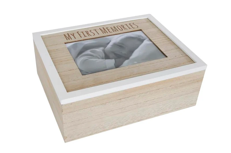 Opbergbox "MF Memories" (10x15) nat/wit hout 24x19x9cm