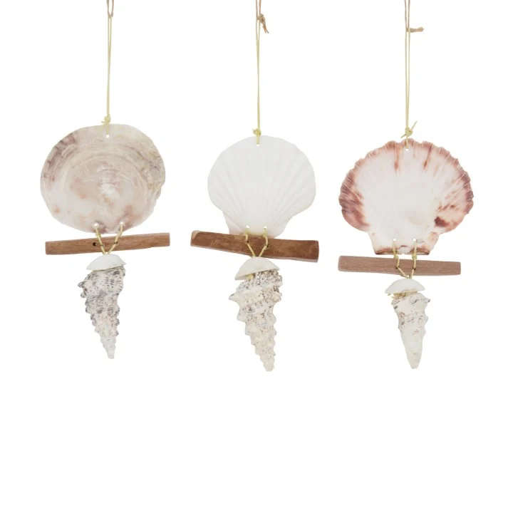 Hanger shells nature 10x2x18cm Natural 3 Assorted