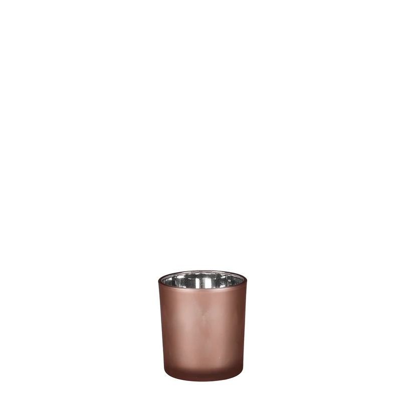 Danique theelicht houder l.bruin - h8xd7cm