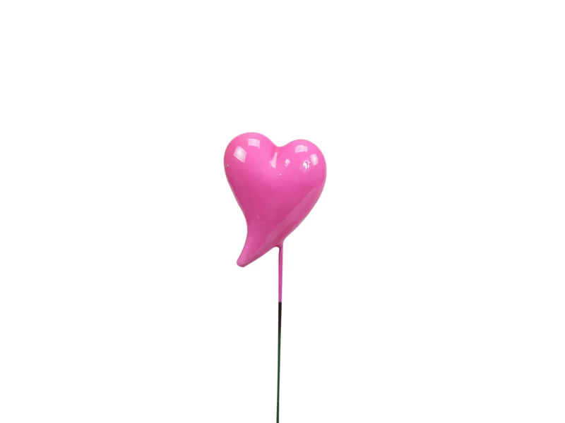 pb. 24 styro hearts lacquer/pick pink 55x40 mm