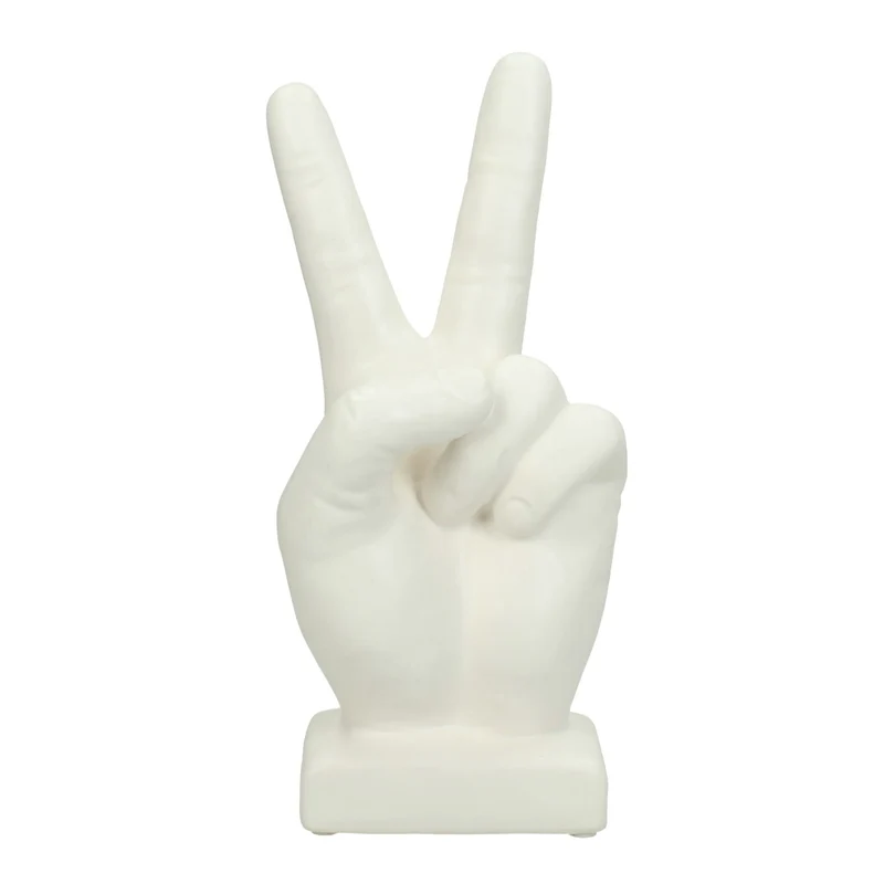 Ornament Hand Fine Earthenware White 10x9x21.5cm