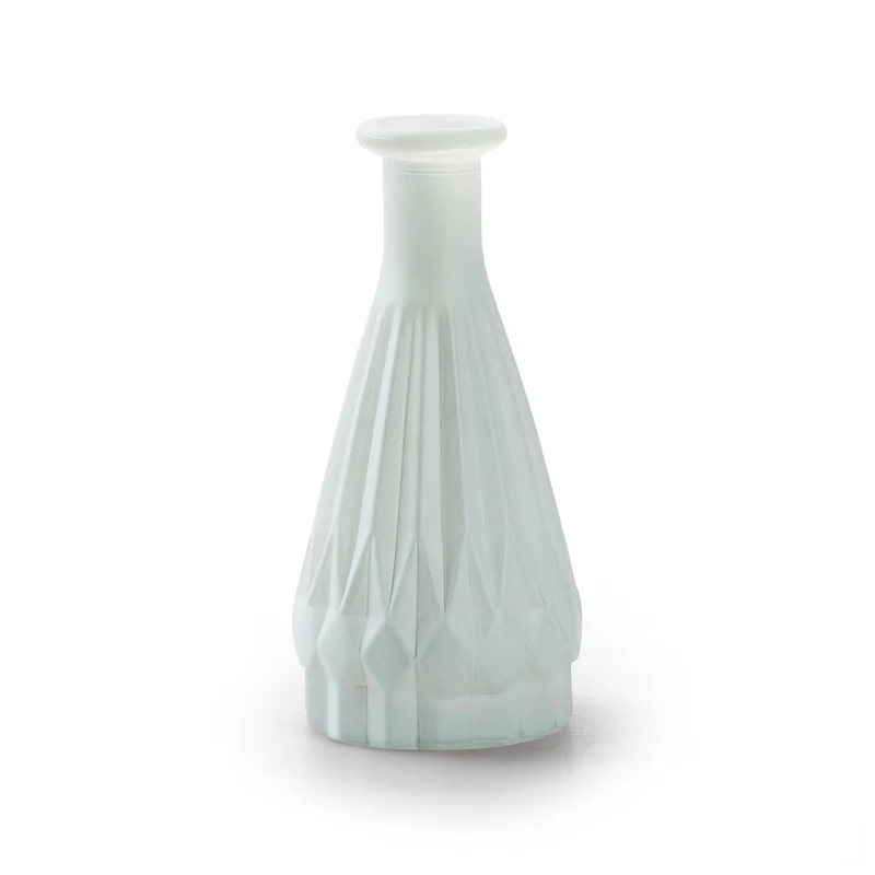 Flesvaas 'patty' glas mat blauw h14,5 d7 cm