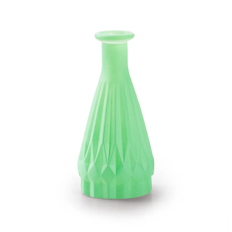 Flesvaas 'patty' glas mat mint h14,5 d7 cm