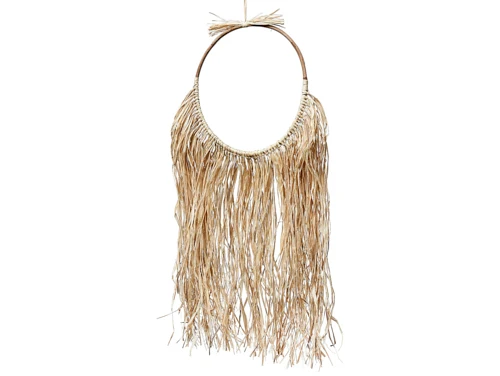 Raffia/rattan wall decor 35x100cm