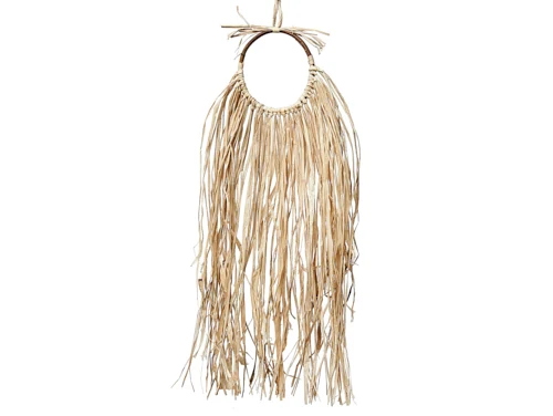 Raffia/rattan wall decor 15x70cm