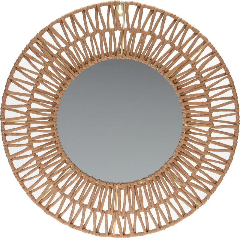 SPIEGEL 45CM ROND MET PAPIER