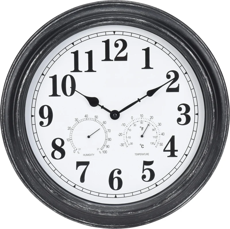 WANDKLOK ZWART D40 CM OUTDOOR