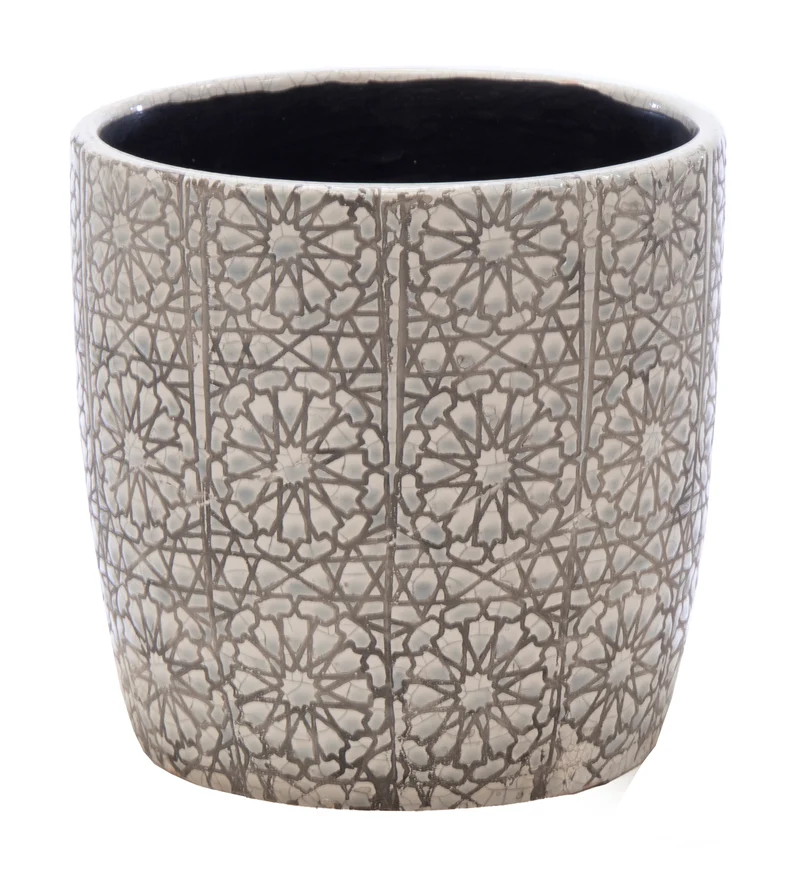 Shine Flower Egg Off Grey D11H9cm