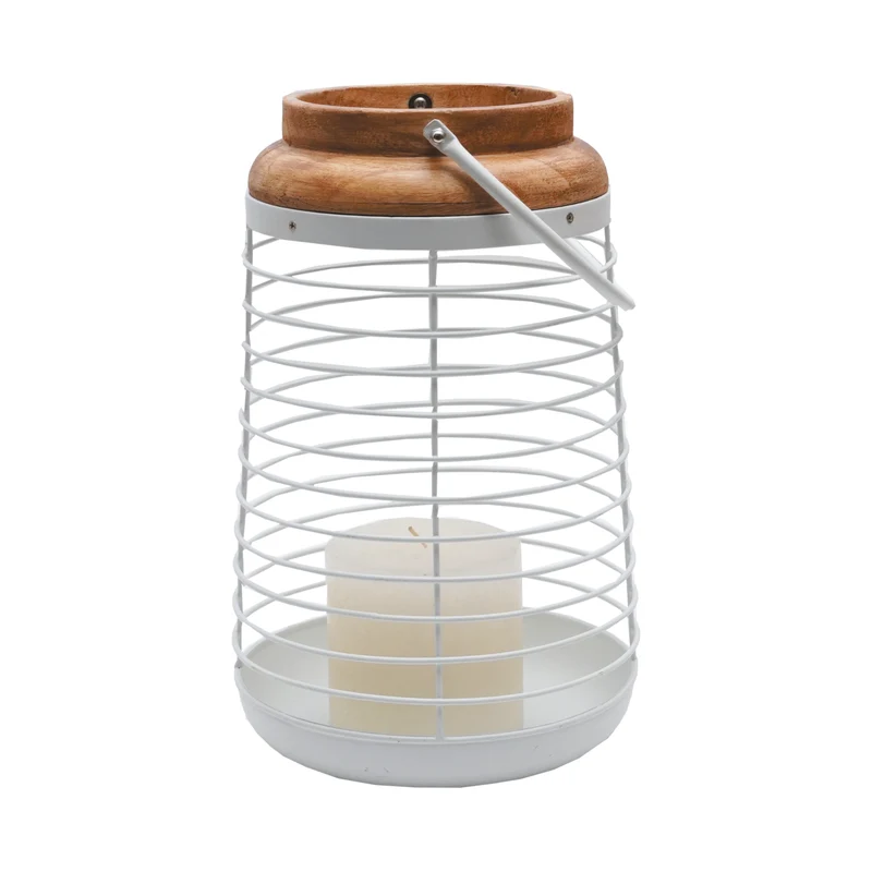 Lantern Calapan D21 H33cm Natural/White