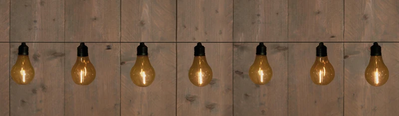 SOLAR 10 PARTYLIGHTS MET FILAMENT 4.5M/1.5M SNOER ZWART / +