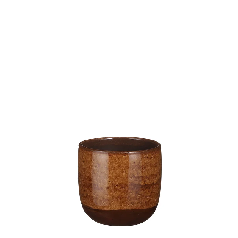Nora pot rond oker glaze - h16xd17cm