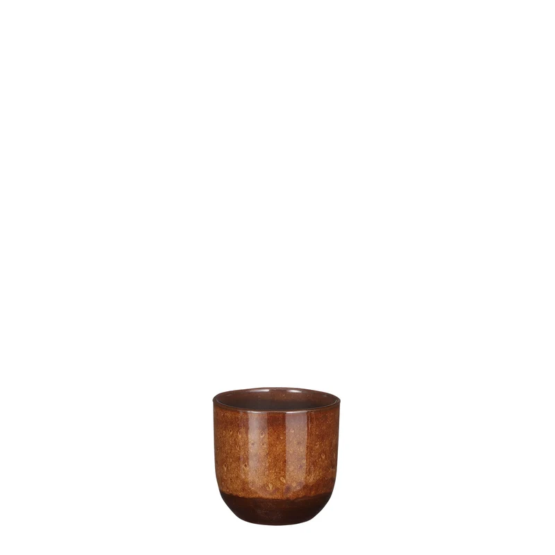 Nora pot rond oker glaze - h11xd12cm