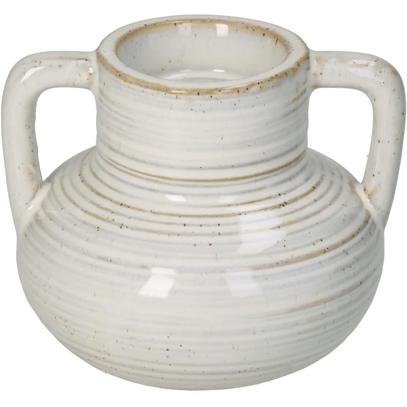 Candle Holder Fine Earthenware White 11x11x9cm