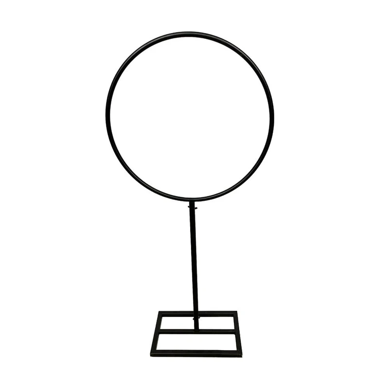 Ring metal on stand 37x15x80cm Black