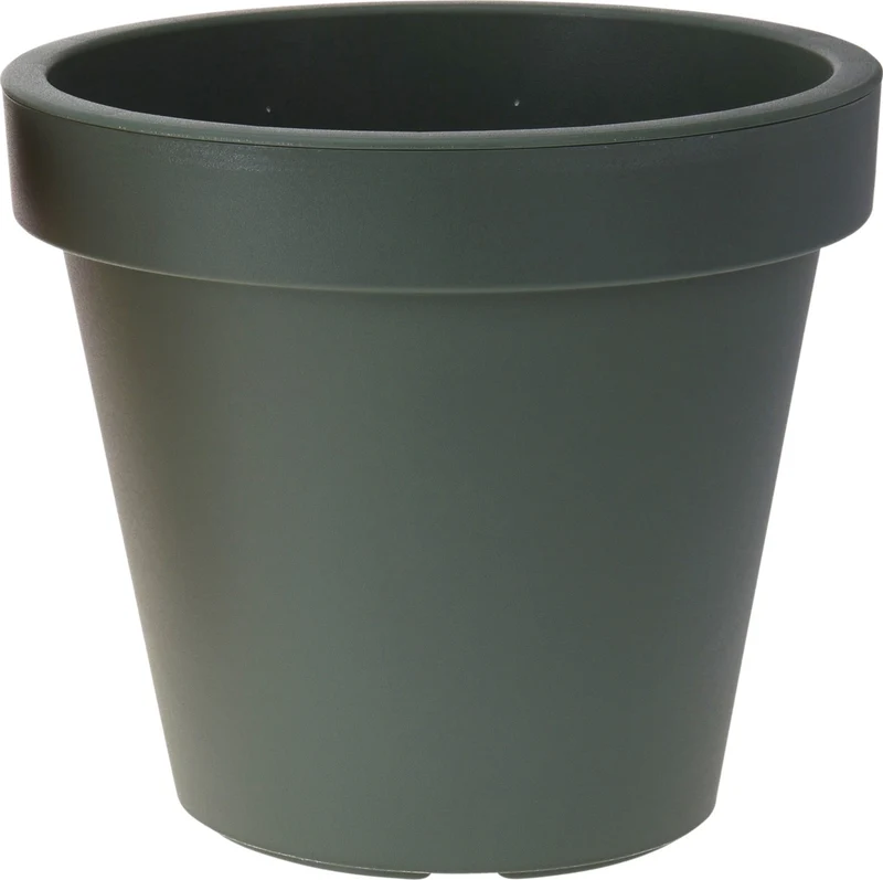 BLOEMPOT EK ROND DIA 40CM DONKERGROEN