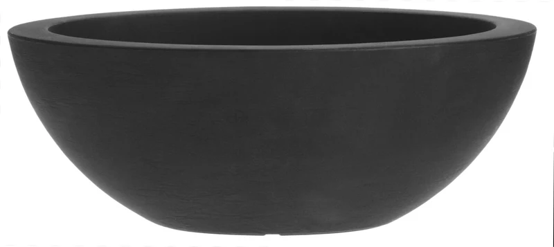 PLANTENSCHAAL KUNSTSTOF OVAAL 52X23X20CM ANTRACIET