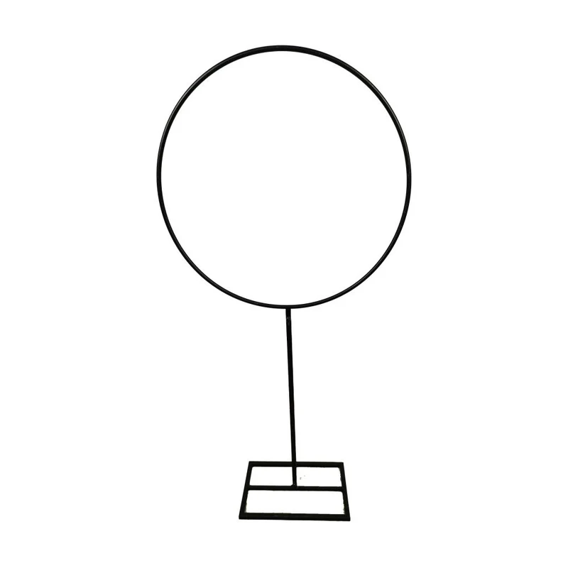 Ring metal on stand 57x20x120cm Black
