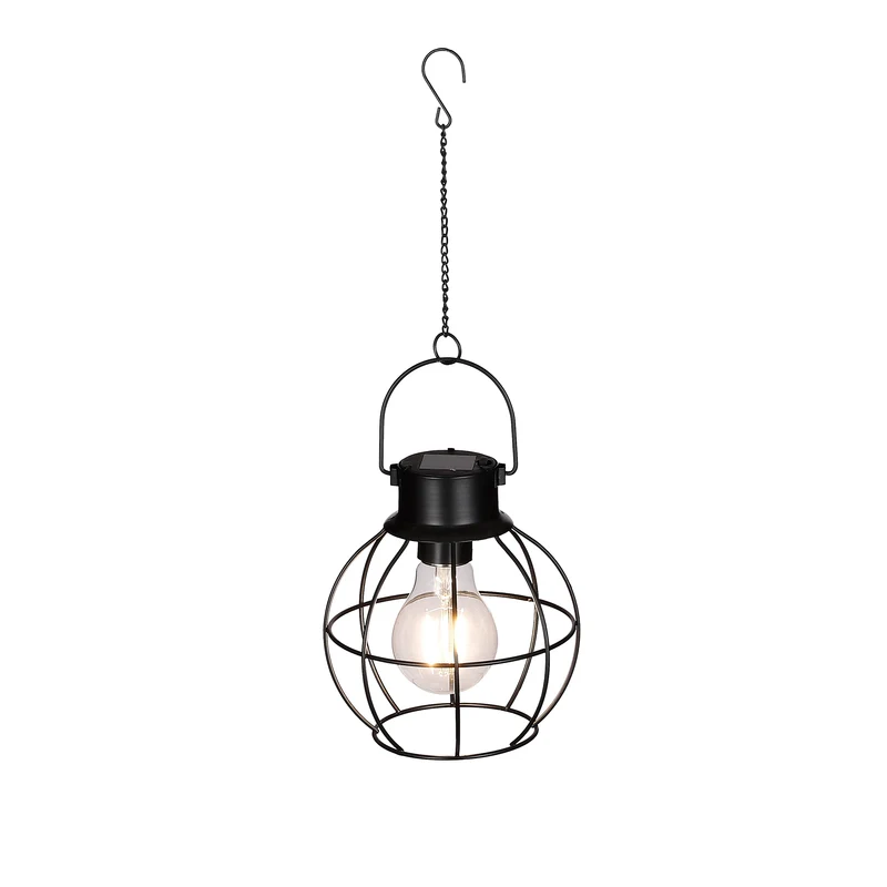 Dominic solar lamp zwart - h22xd14cm