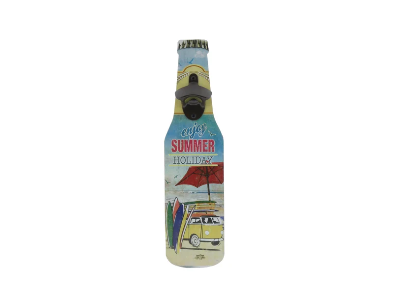Fles met Opener mdf 40cm Zomer