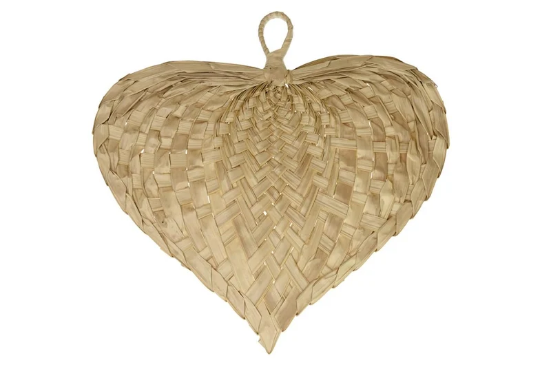 Hand fan buri 78x65cm Natural