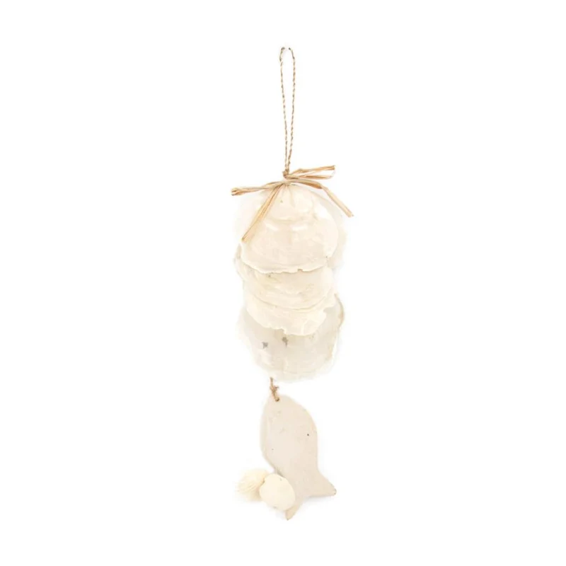 Hanger capiz nature with wood 9x0.5x28cm Natural