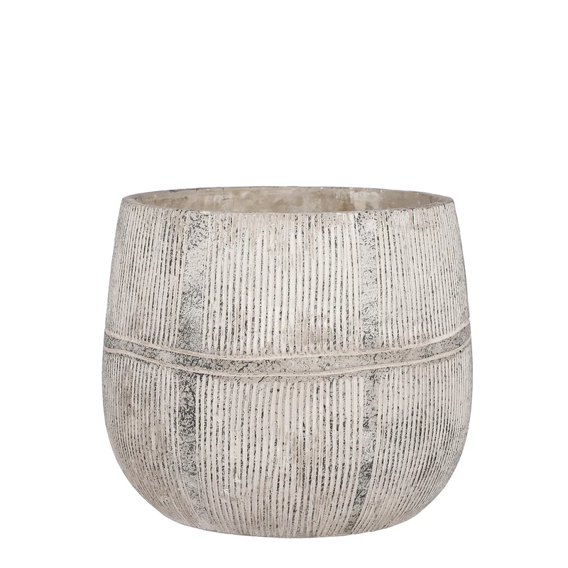 Olaf pot rond grijs - h18,5xd21cm