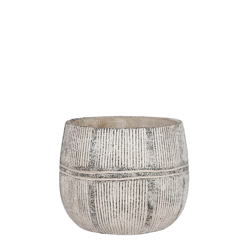 Olaf pot rond grijs - h13,5xd16,5cm
