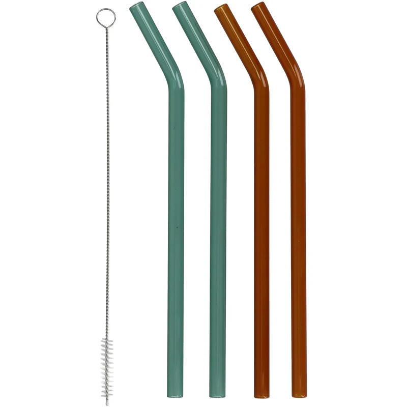 Drinking Straw Glass Mix 9.2x2.3x24.3cm BOX/4
