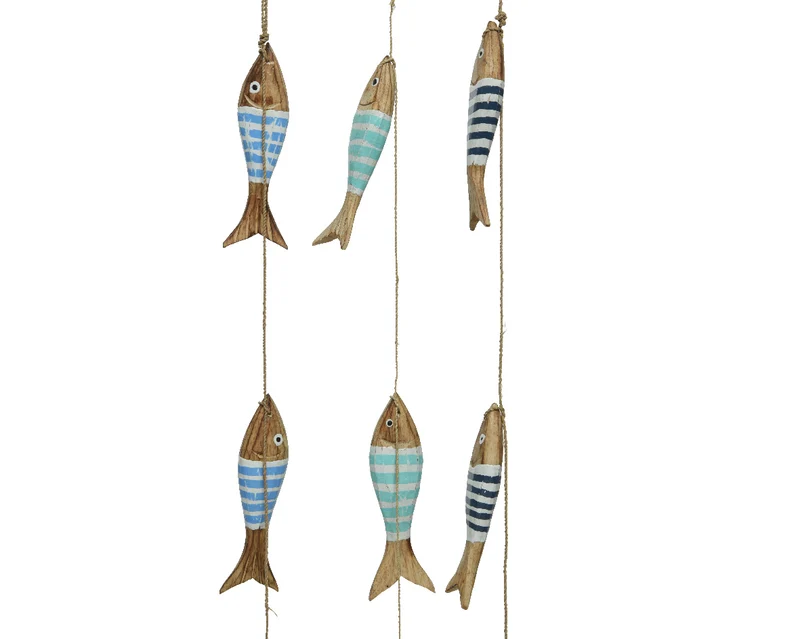 Wall deco albesia wood 3col assorted 5x2x100cm