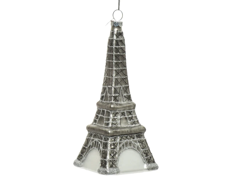 Ornament glass eiffel tower paris L6 W6 H14.80cm
