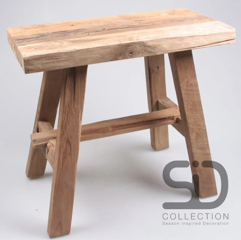 HOUTEN BANK RECYCLED TEAK 50X25X45 CM