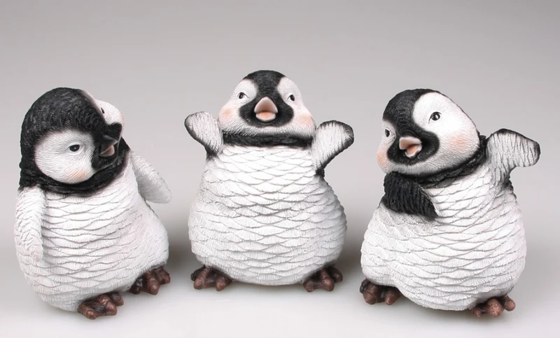 PINGUIN 3 ASSORTIE 13X22X20 CM POLYRESIN