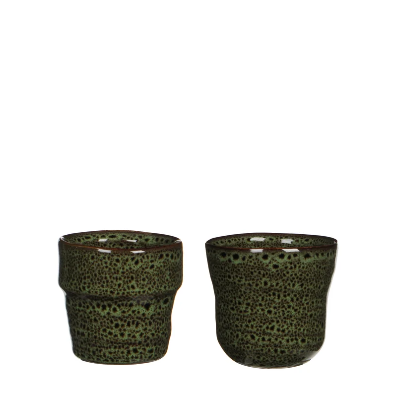 Stef pot rond groen 2 assorti - h7,5d7,5cm