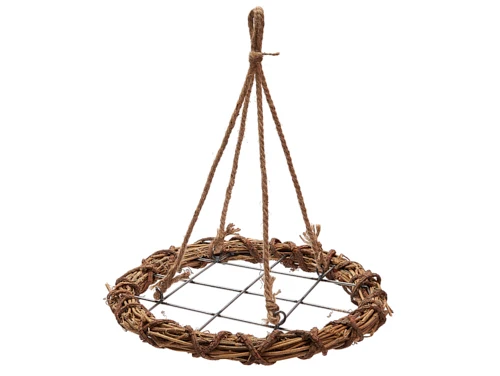 Rattan hanging wreath 75cm natural