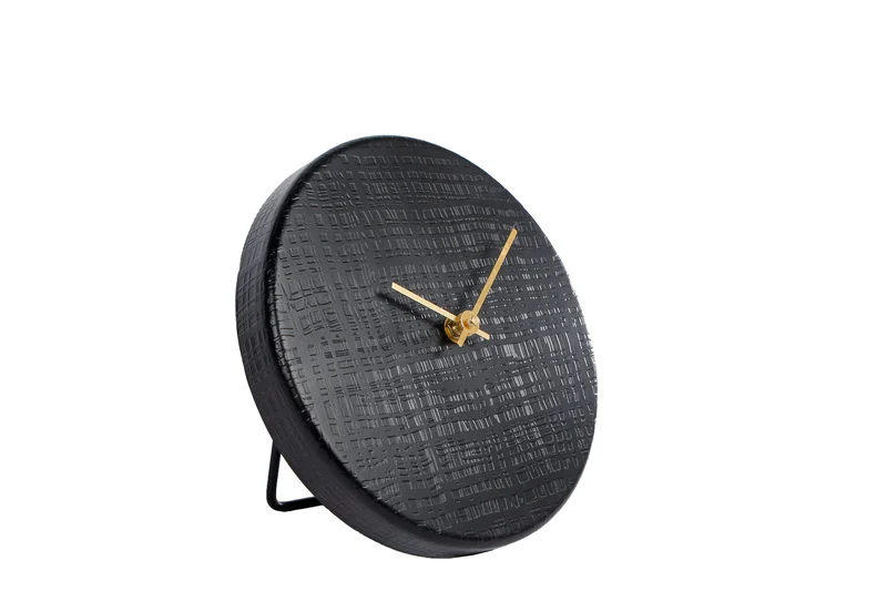 Klok "Zurich" S zwart metaal 20x20x2cm