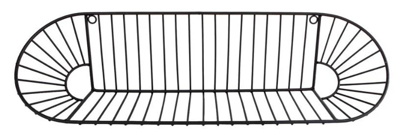 Wandschap "Merel" L zwart metaal 60x15x15cm