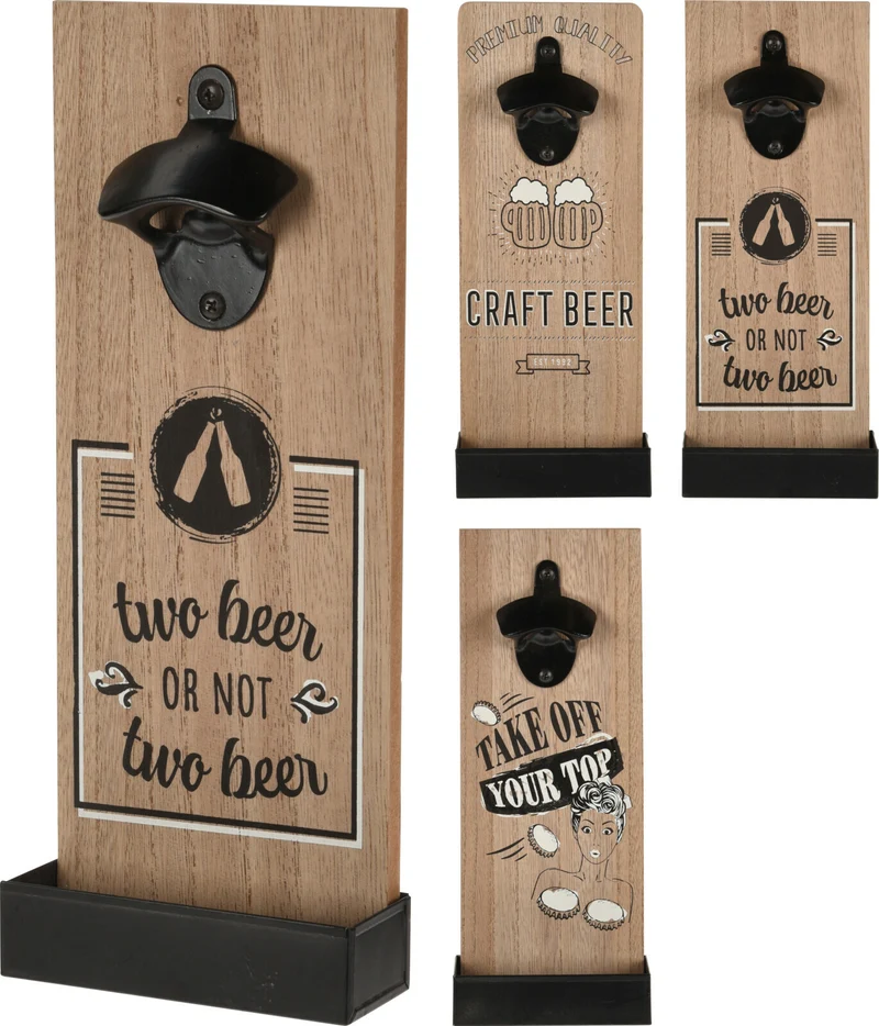 FLESSENOPENER 12X30CM 3 ASSORTIE TEKSTEN